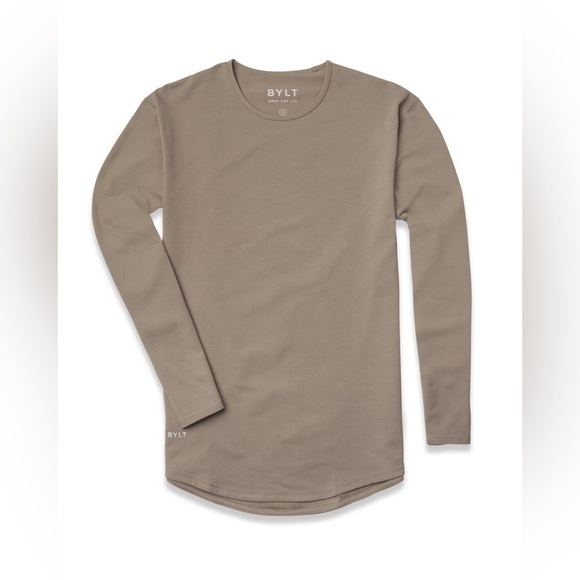 BYLT Basics Other - Drop-Cut Long Sleeve: BYLT Signature in Olive - Size 3XL